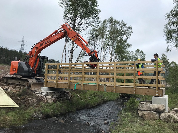 New Cycle Bridge on Affric Kintail Way, Inverness-shire